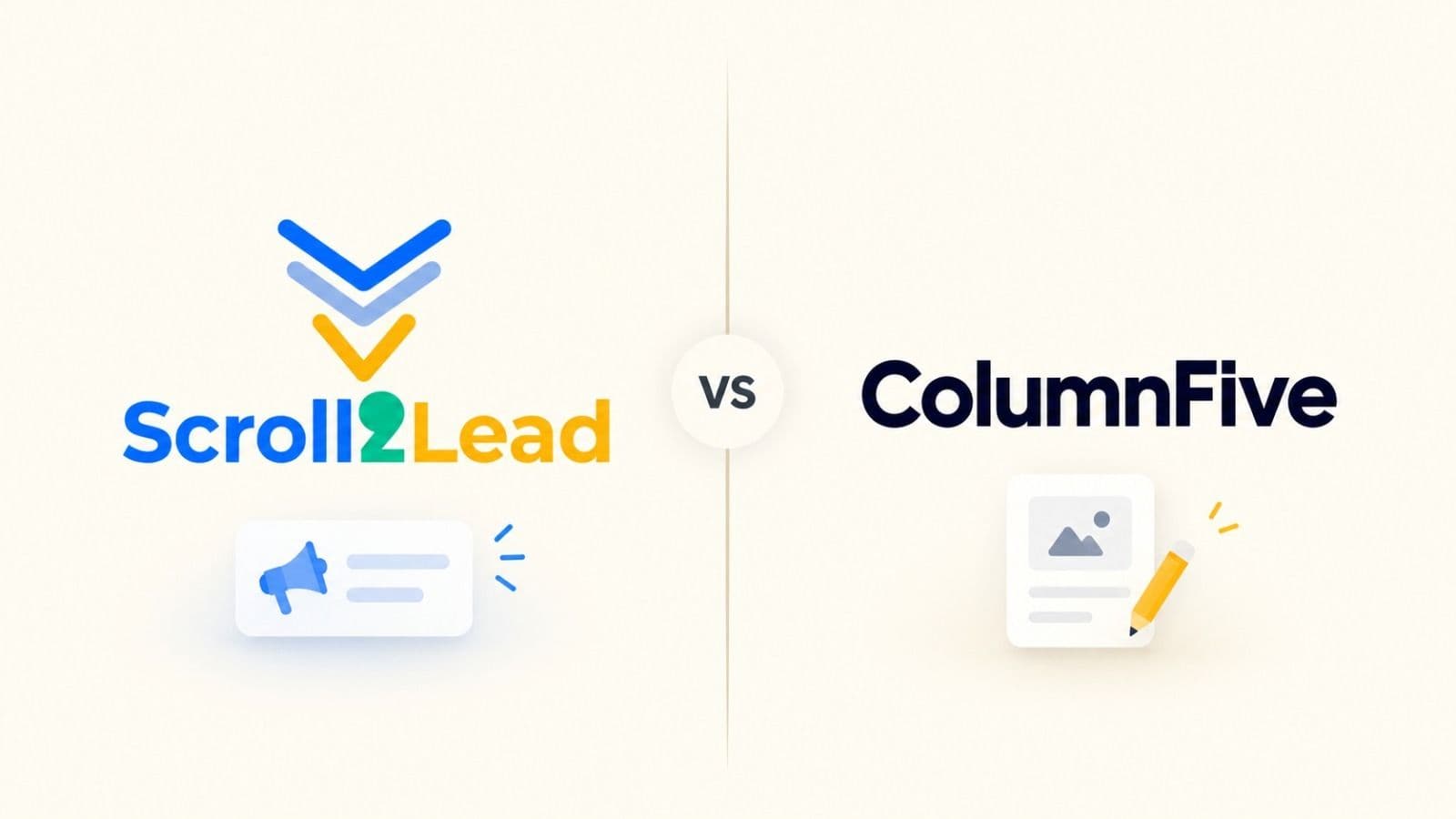Abstract cover artwork for the article: Scroll2Lead vs Column Five: content or distribution?