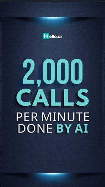 Hello AI creative: 2,000 calls per minute done by AI