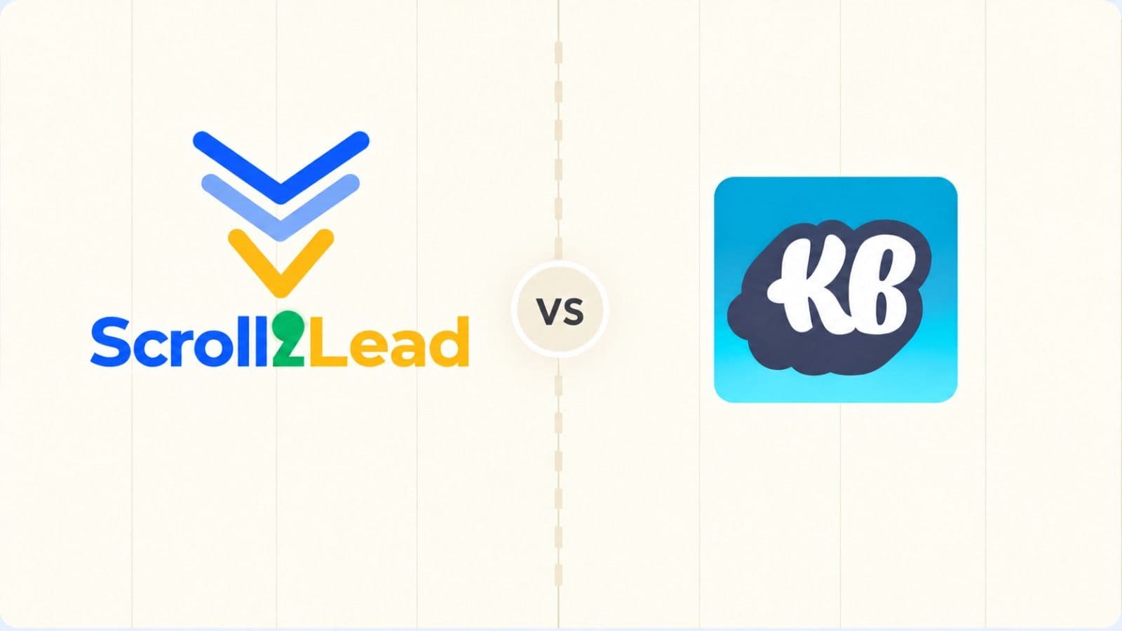 Abstract cover artwork for the article: Scroll2Lead vs KlientBoost: which fits a software company better?