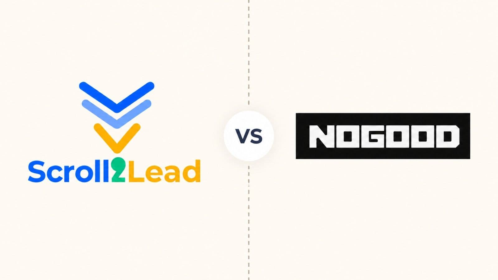 Abstract cover artwork for the article: Scroll2Lead vs NoGood: which fits a software company better?