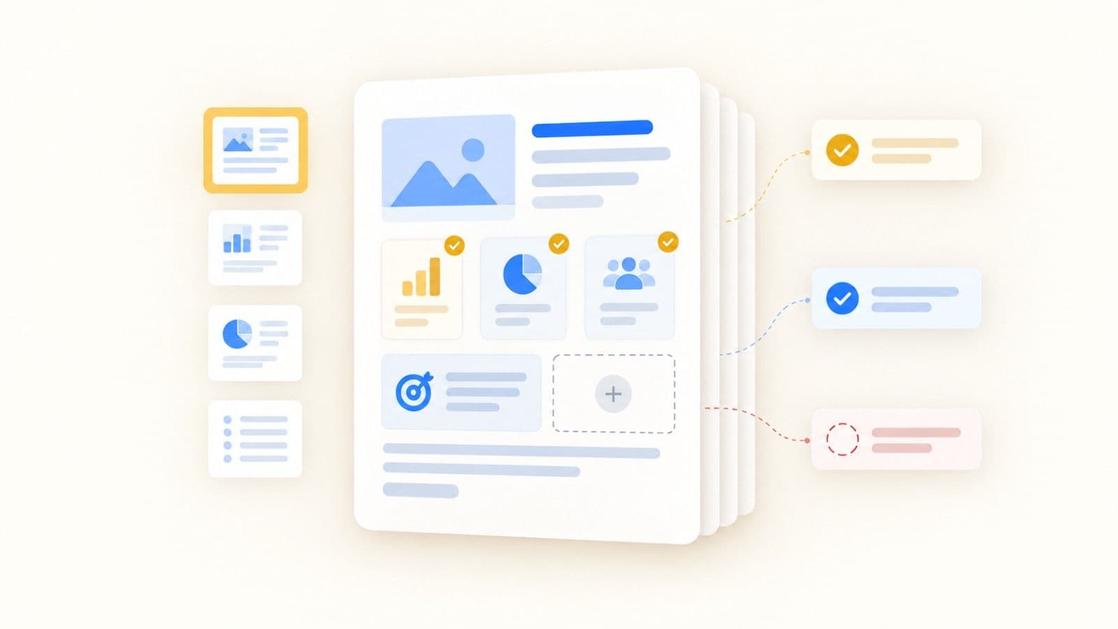 Abstract cover artwork for the article: What a Meta ads proposal should contain, and what it usually does