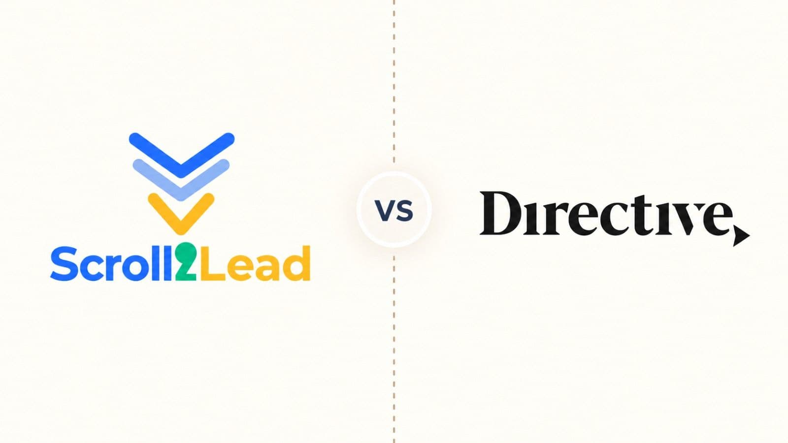 Abstract cover artwork for the article: Scroll2Lead vs Directive: which fits a software company better?